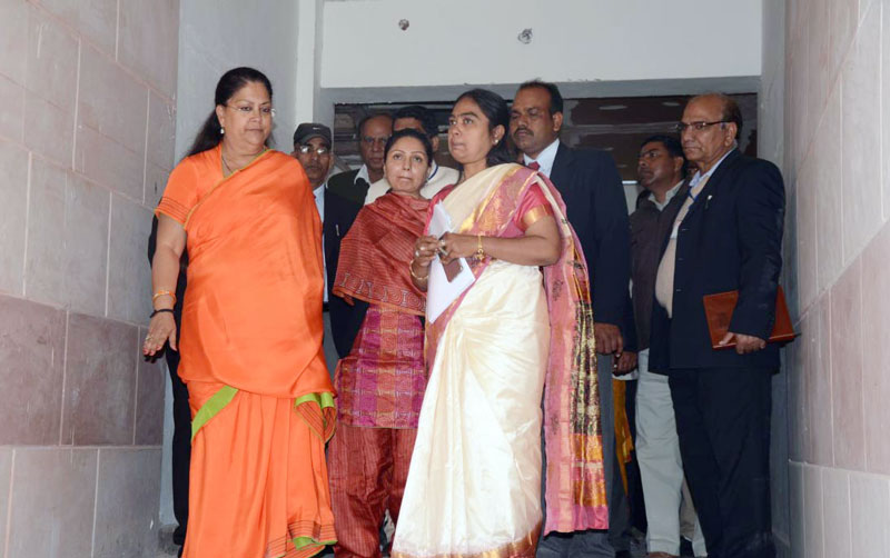 Vasundhara Raje inspected the development works