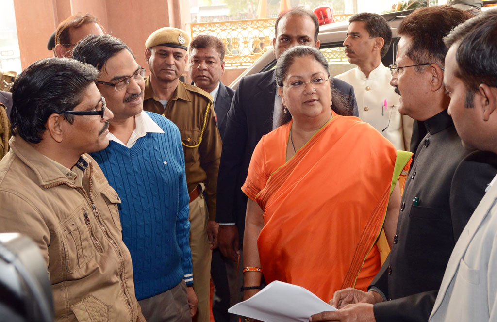 Vasundhara Raje inspected the development works