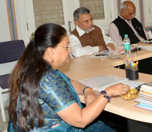 CM Vasundhara Raje took a review meeting of the Department of Mines and Petroleum