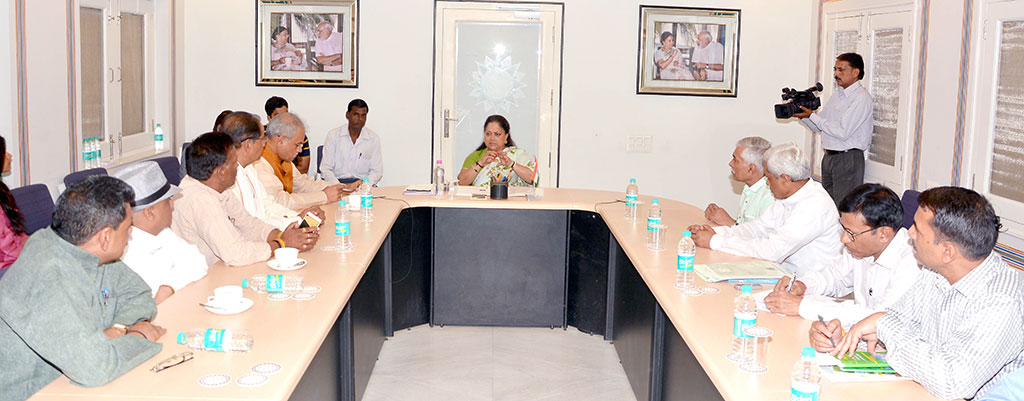 CM Vasundhara Raje meets mp delegation