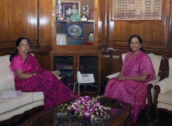vasundhara raje meets Minister of Defence Nirmala Sitharaman IMG_0084