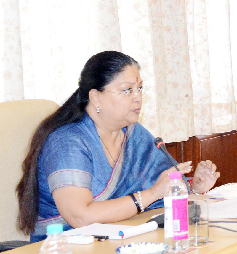Vasundhara Raje - CM appealed to maintain peace to Jat Community in Bharatpur and Dholpur