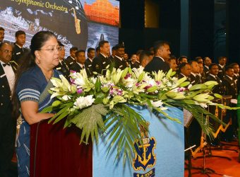 CM Vasundhara Raje Praised the Indian Navy Orchestra Performances