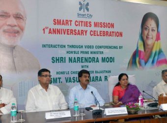 CM Vasundhara Raje - Prime Minister of Jaipur and Udaipur congratulated for being Smart city